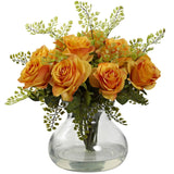 Rose & Maiden Hair Arrangement w/Vase-Parc Decor