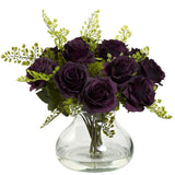 Rose & Maiden Hair Arrangement w/Vase-Parc Decor