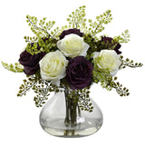 Rose & Maiden Hair Arrangement w/Vase-Parc Decor