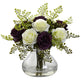 Rose & Maiden Hair Arrangement w/Vase-Parc Decor