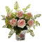 Rose & Maiden Hair w/Floral Planter-Parc Decor