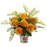 Rose & Maiden Hair w/Floral Planter-Parc Decor