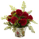 Rose & Maiden Hair w/Floral Planter-Parc Decor