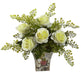 Rose & Maiden Hair w/Floral Planter-Parc Decor