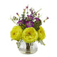 Rose and Morning Glory Arrangement with Vase-Parc Decor