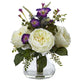Rose and Morning Glory Arrangement with Vase-Parc Decor