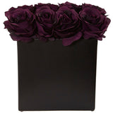 Roses Arrangement in Black Vase-Parc Decor