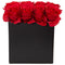 Roses Arrangement in Black Vase-Parc Decor