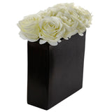Roses Arrangement in Black Vase-Parc Decor