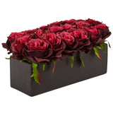 Roses in Rectangular Planter-Parc Decor