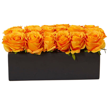 Roses in Rectangular Planter-Parc Decor