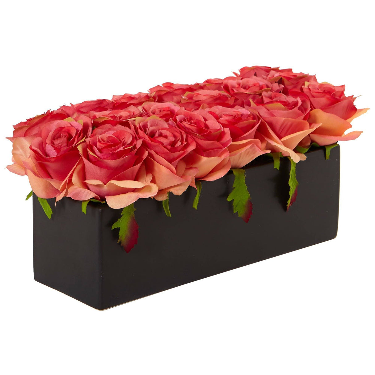 Roses in Rectangular Planter-Parc Decor