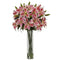 Rubrum Lily Artificial Arrangement in Cylinder Vase-Parc Decor