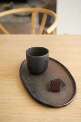 Rust Matte Stoneware Serving Platter-Parc Decor