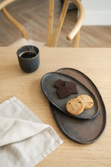 Rust Matte Stoneware Serving Platter-Parc Decor