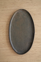 Rust Matte Stoneware Serving Platter-Parc Decor