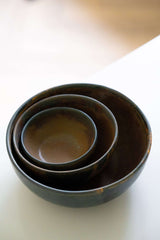 Rust Stoneware Nesting Bowl Set-Parc Decor