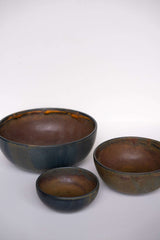Rust Stoneware Nesting Bowl Set-Parc Decor
