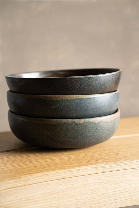 Rust Stoneware Pasta Bowl-Parc Decor
