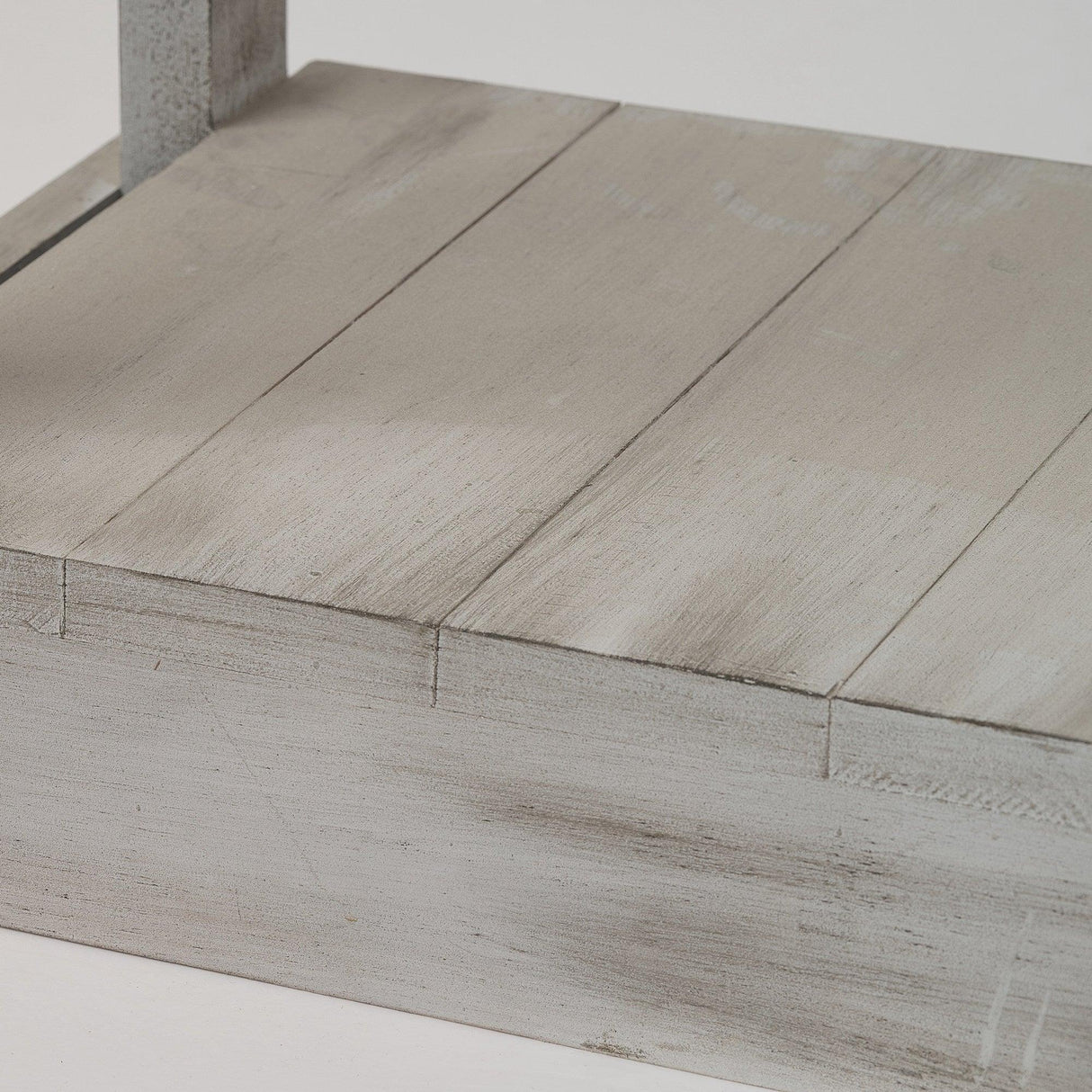 Rustic Wood Square Side Table with Shelf-Parc Decor