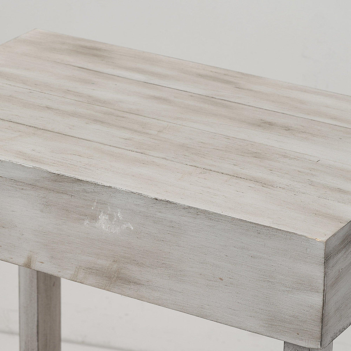 Rustic Wood Square Side Table with Shelf-Parc Decor