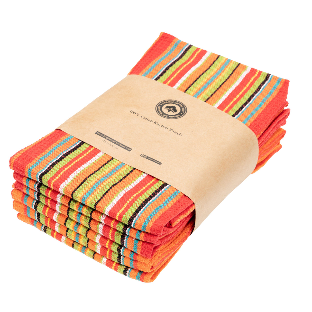 Salsa Stripe Kitchen Towels-Parc Decor