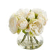 Silk Peony Artificial Arrangement in Vase-Parc Decor