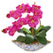 Silk Phalaenopsis Orchid Artificial Arrangement in Vase-Parc Decor