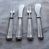 Silver Antique Maharaja Cheese Spreader & Fork 4 Pc. Set-Parc Decor