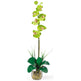 Single Phalaenopsis Liquid Illusion Silk Flower Arrangement-Parc Decor