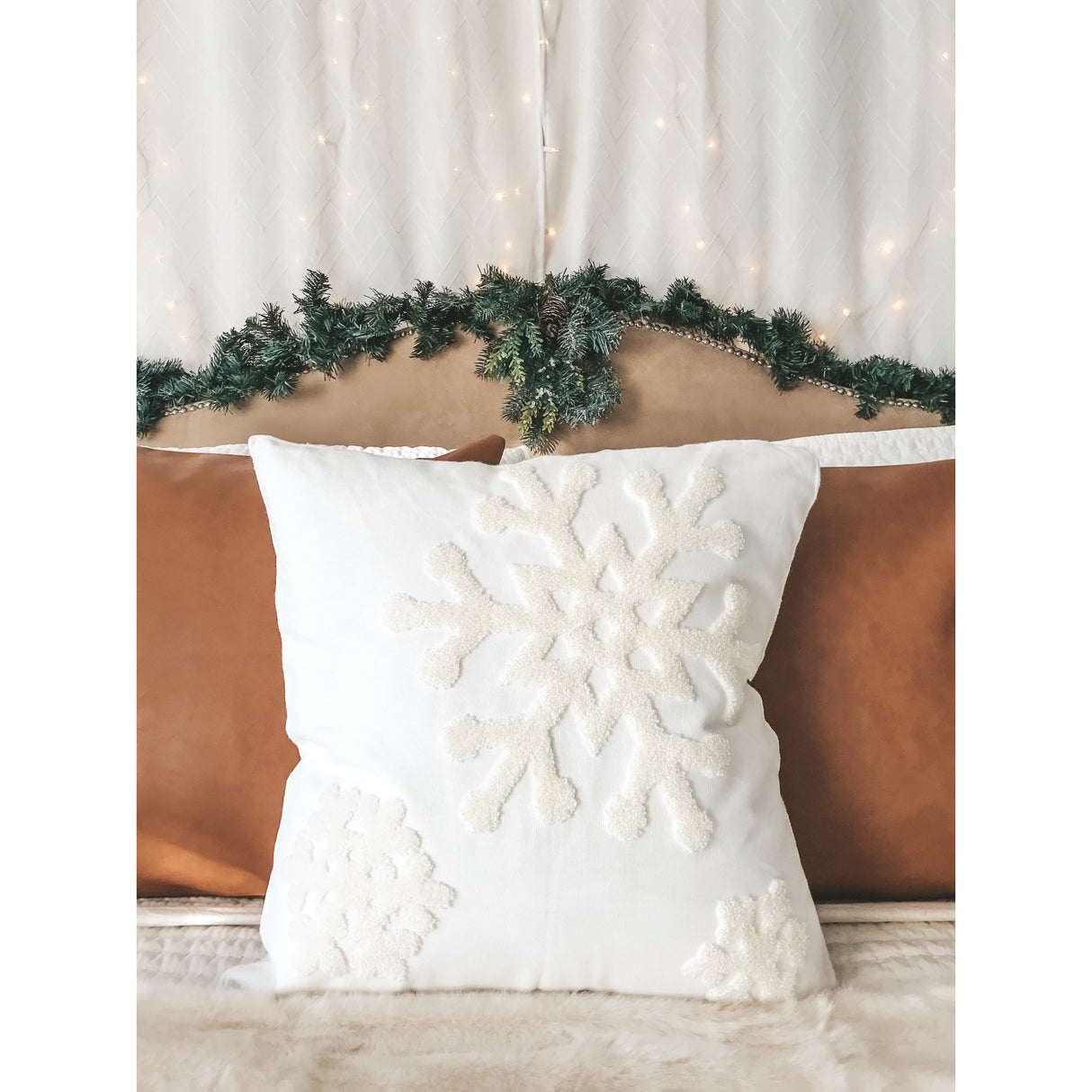 Snowflake Pillow Cover-Parc Decor