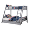 Solid Wood Twin / Full Bunk Bed with Reversible Angled Ladder and Underbed Drawers-Parc Decor