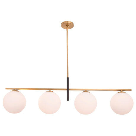 Spark Modern Gold Linear 4 Light Chandelier-Parc Decor