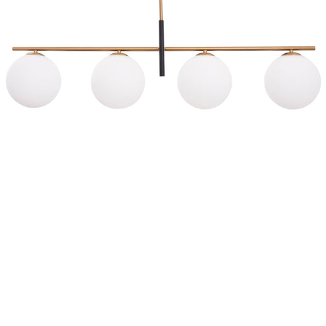Spark Modern Gold Linear 4 Light Chandelier-Parc Decor
