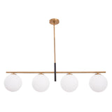 Spark Modern Gold Linear 4 Light Chandelier-Parc Decor