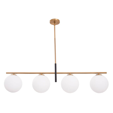 Spark Modern Gold Linear 4 Light Chandelier-Parc Decor