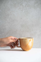 Stoneware Beige Coffee Mug-Parc Decor