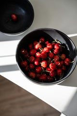 Stoneware Black Matte Salad Serving Bowl-Parc Decor