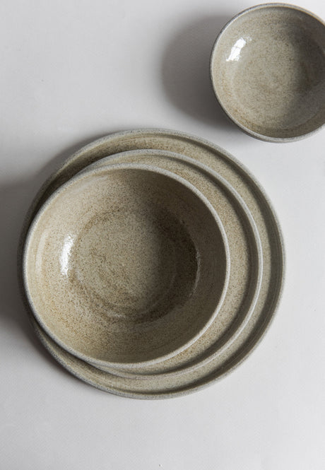 Stoneware Dinner Plates "Concrete"-Parc Decor