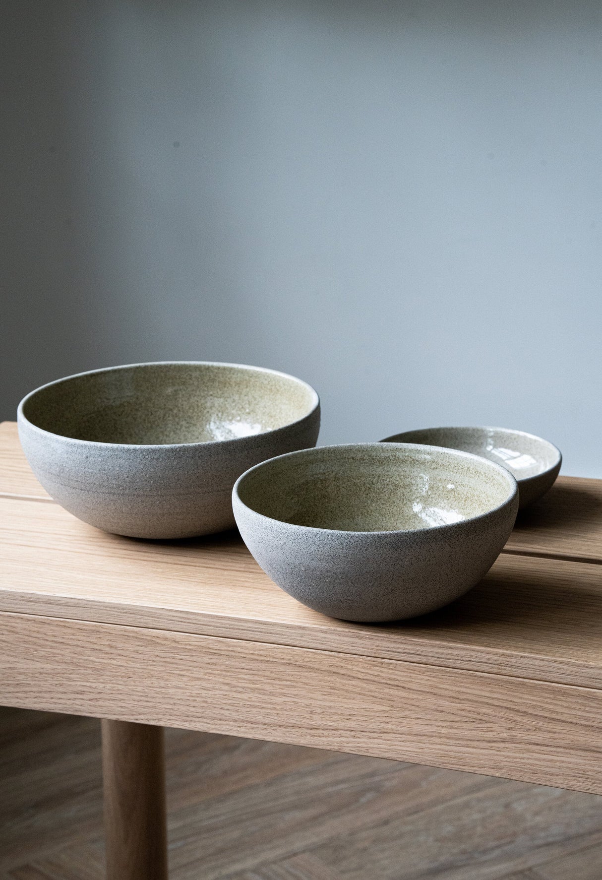Stoneware Nesting Bowl Set "Concrete"-Parc Decor