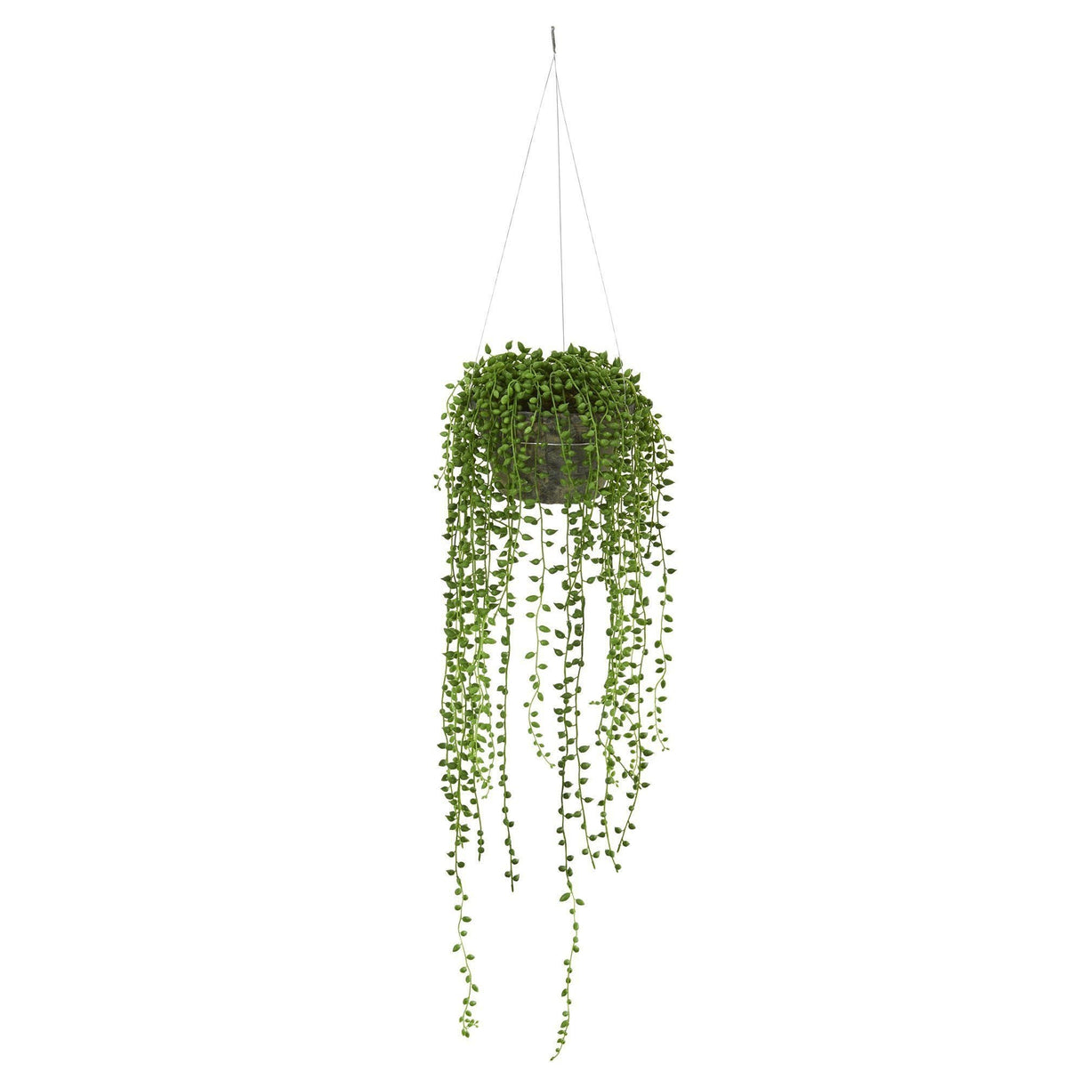 String of Pearl Artificial Plant Hanging Basket-Parc Decor