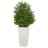 Sweet Grass Artificial Plant in White Tower Planter (Indoor/Outdoor)-Parc Decor
