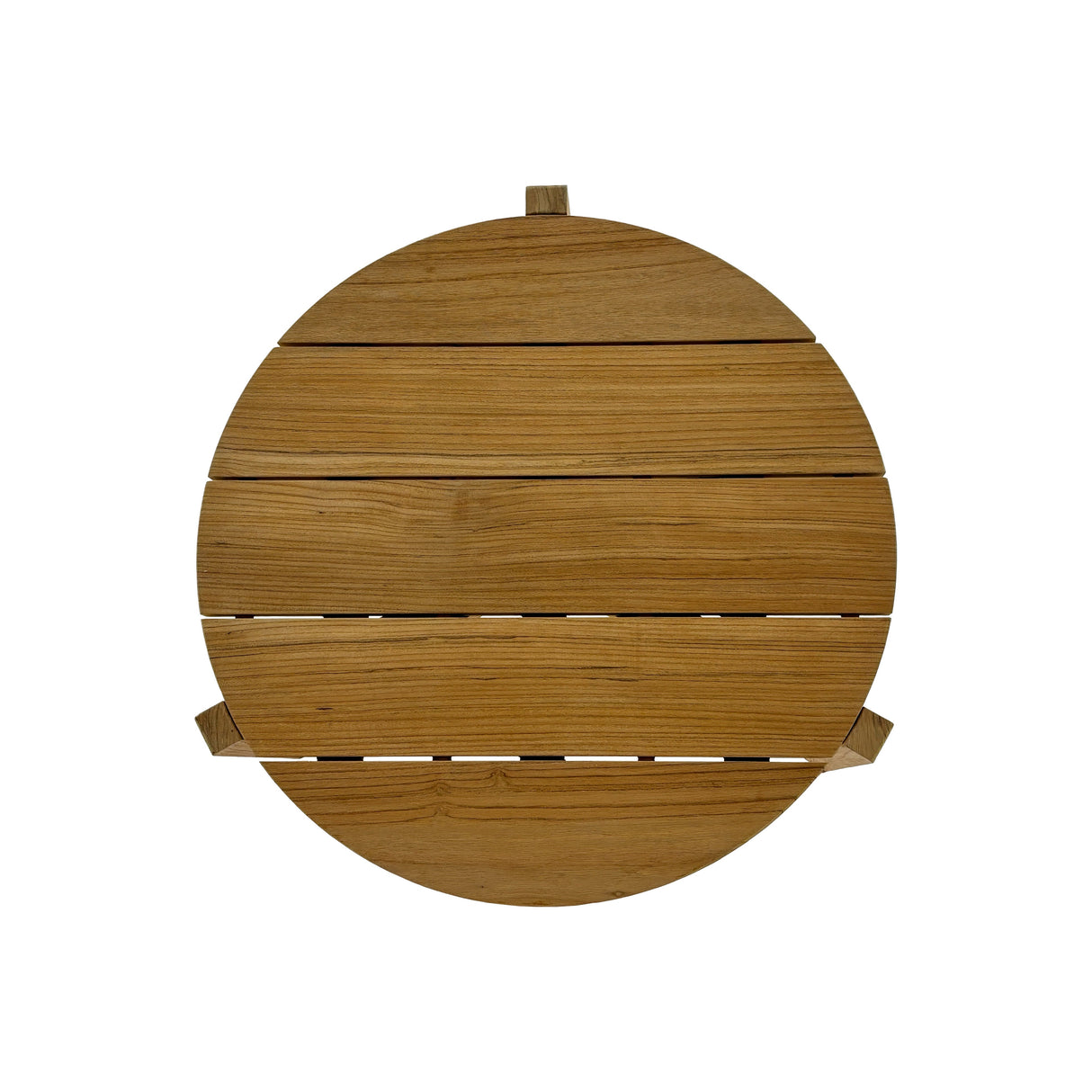 Mesa de centro circular Carlsbad de madera de teca natural - 25-33"