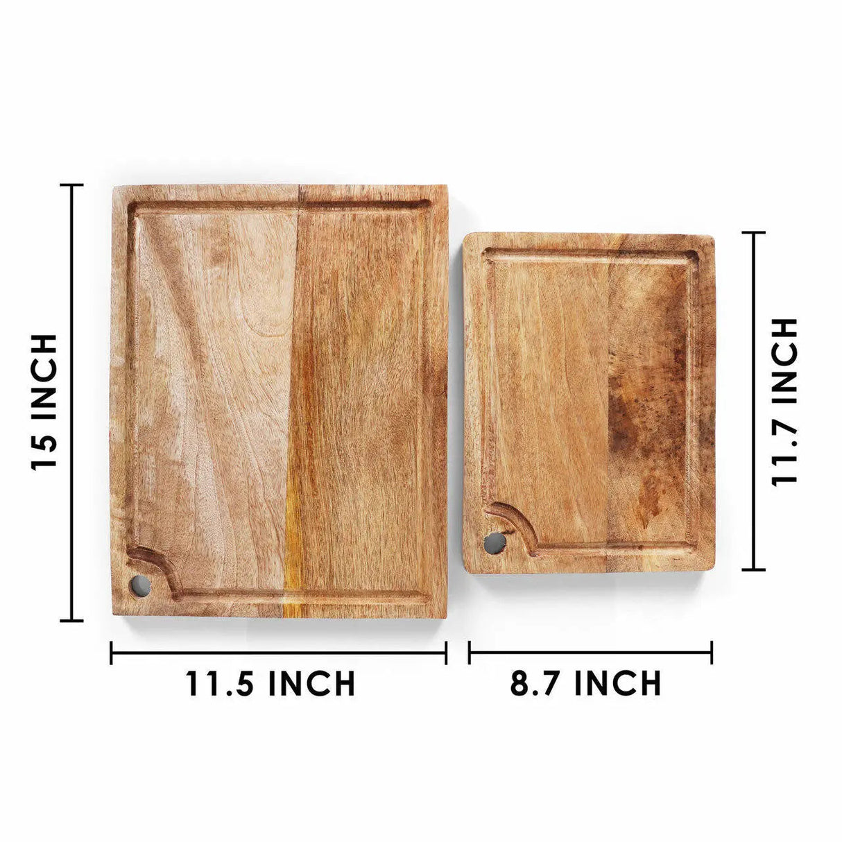Taglio Mango Wood Cutting Boards (Set of 2)-Parc Decor