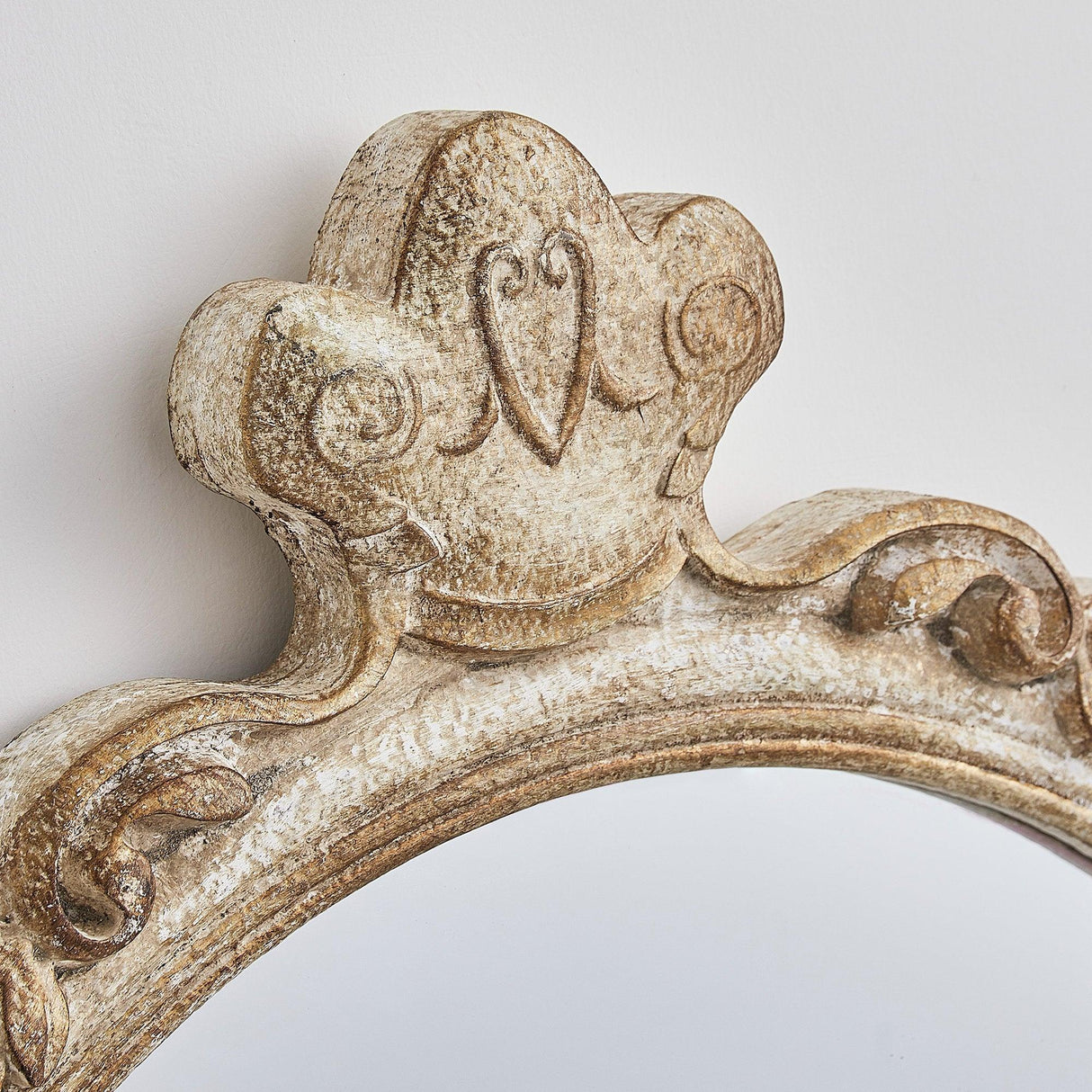 Traditioanl Oval Mirror With Wood Frame Rustic Decor Wall Mirror-Parc Decor