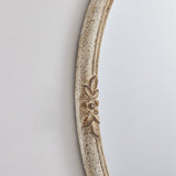 Traditioanl Oval Mirror With Wood Frame Rustic Decor Wall Mirror-Parc Decor