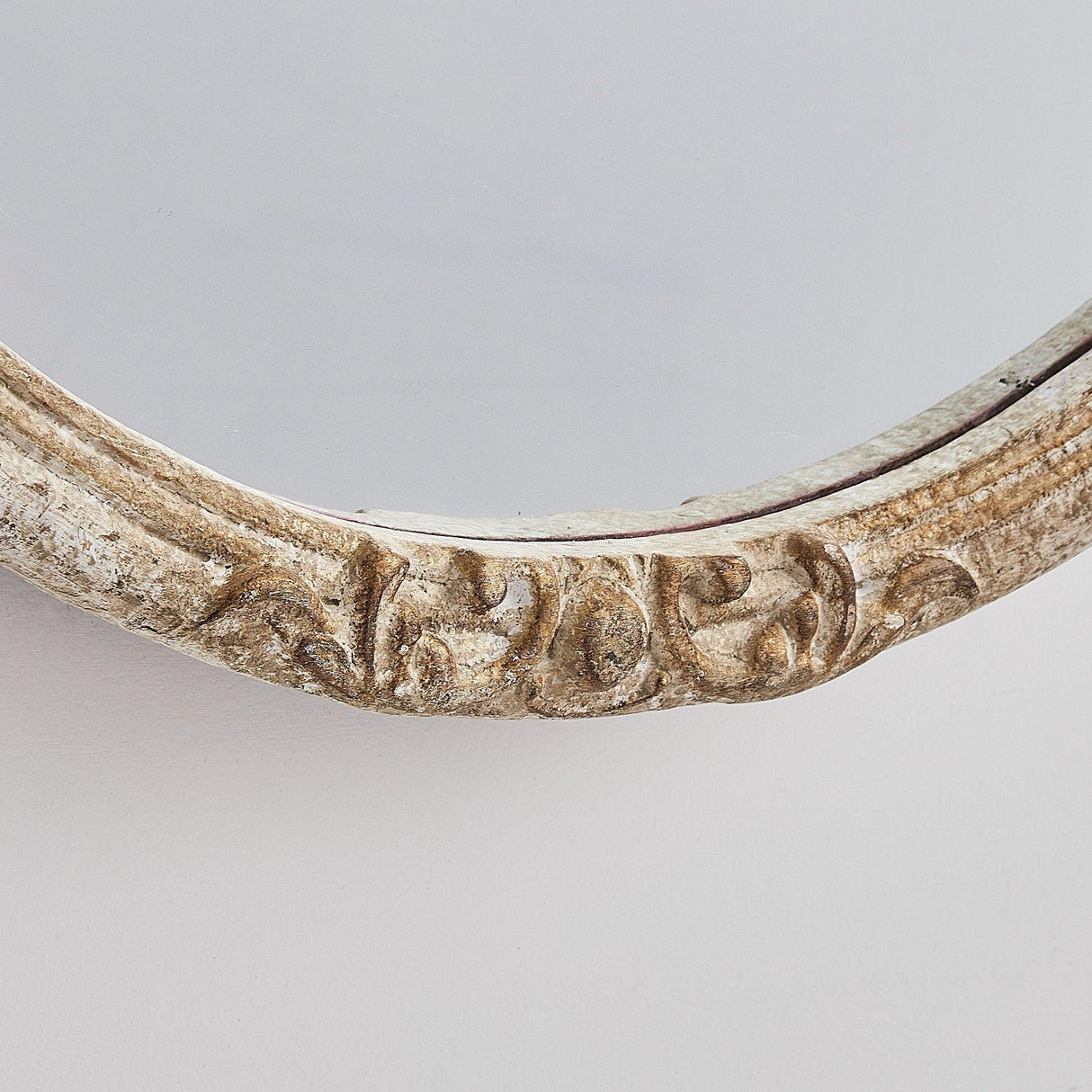 Traditioanl Oval Mirror With Wood Frame Rustic Decor Wall Mirror-Parc Decor