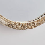 Traditioanl Oval Mirror With Wood Frame Rustic Decor Wall Mirror-Parc Decor
