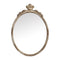 Traditioanl Oval Mirror With Wood Frame Rustic Decor Wall Mirror-Parc Decor