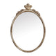Traditioanl Oval Mirror With Wood Frame Rustic Decor Wall Mirror-Parc Decor